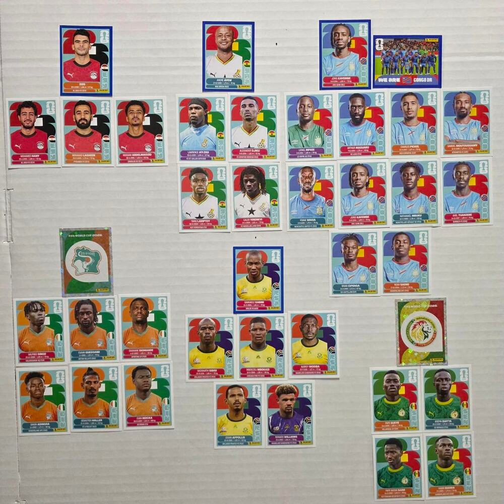 Panini FIFA World Cup 2026 Sticker Lot - Mixed National Teams (39 Stickers)